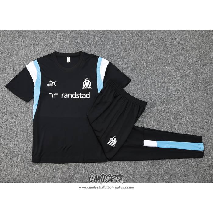 Chandal del Olympique Marsella 2023-2024 Manga Corta Negro